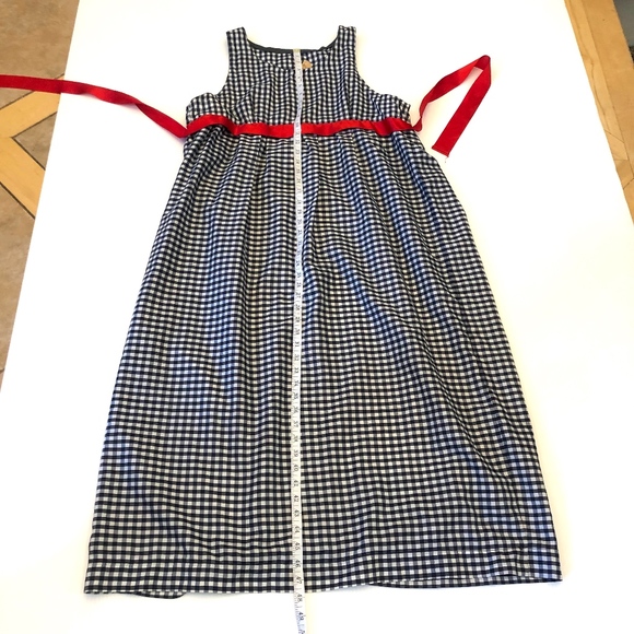 Vintage Gingham Dress USA Summer 4th of July Maxi - Picture 6 of 7
